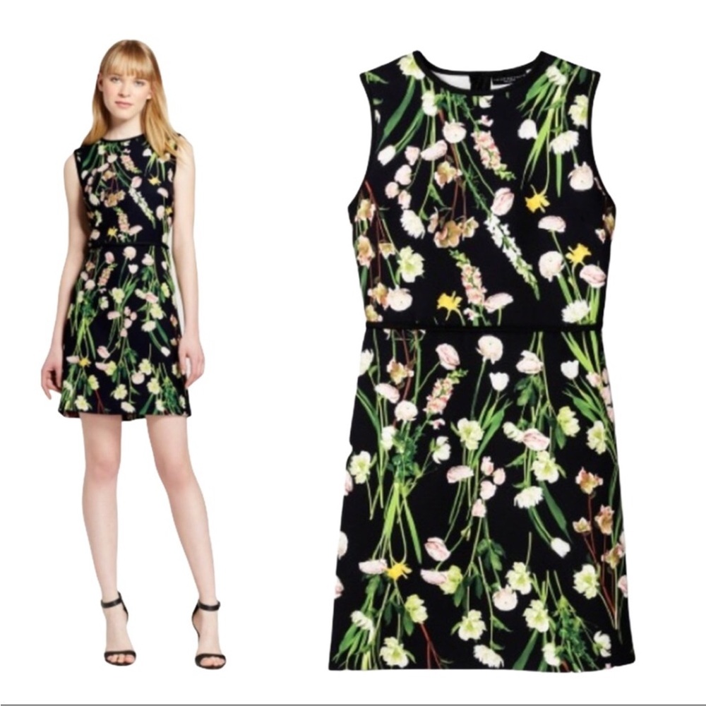 Victoria Beckham Floral Photorealism A-Line Scuba Dress Target